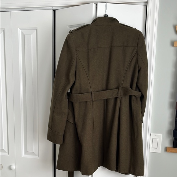 Mossimo Supply Co Green Trench Coat Classic Tailored Design - Picture 12 of 13